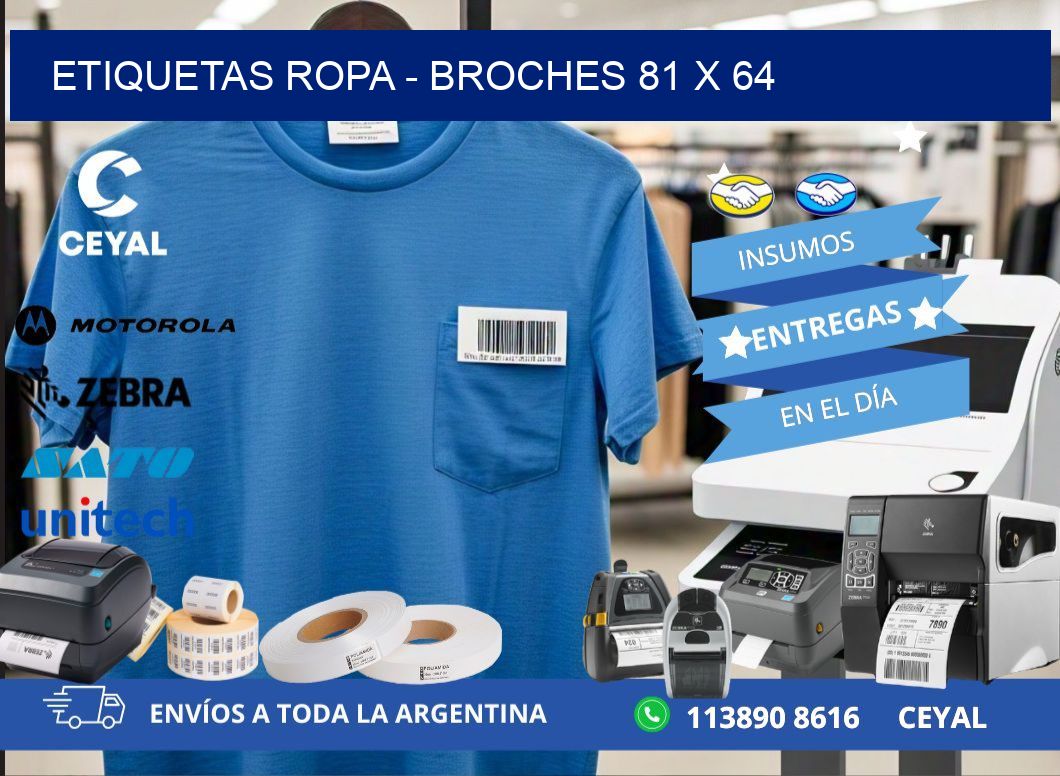 ETIQUETAS ROPA - BROCHES 81 x 64