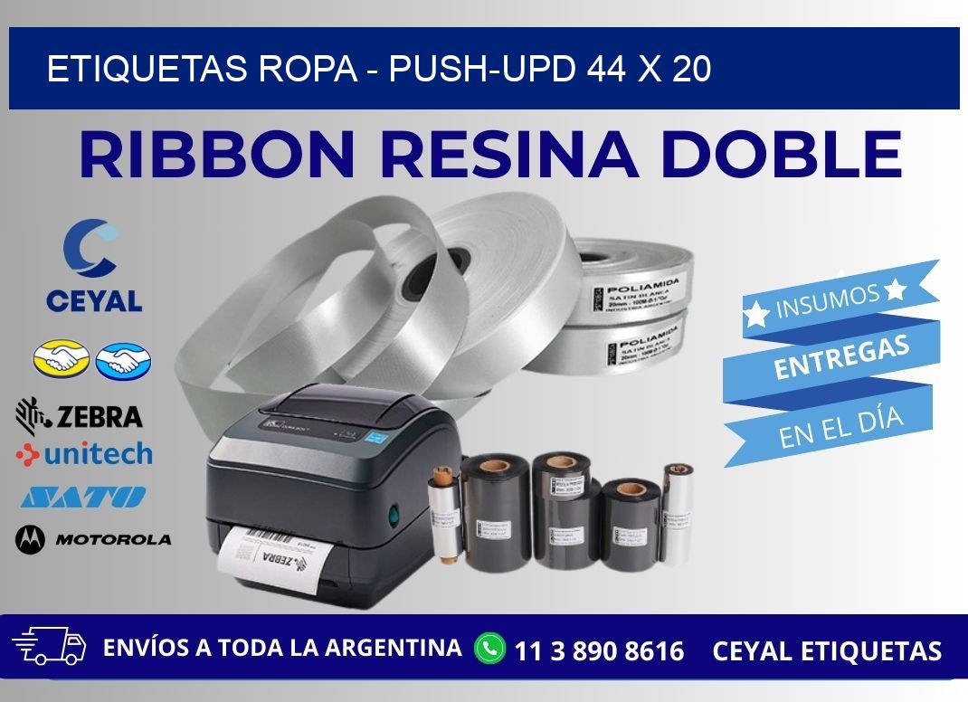 ETIQUETAS ROPA - PUSH-UPD 44 x 20