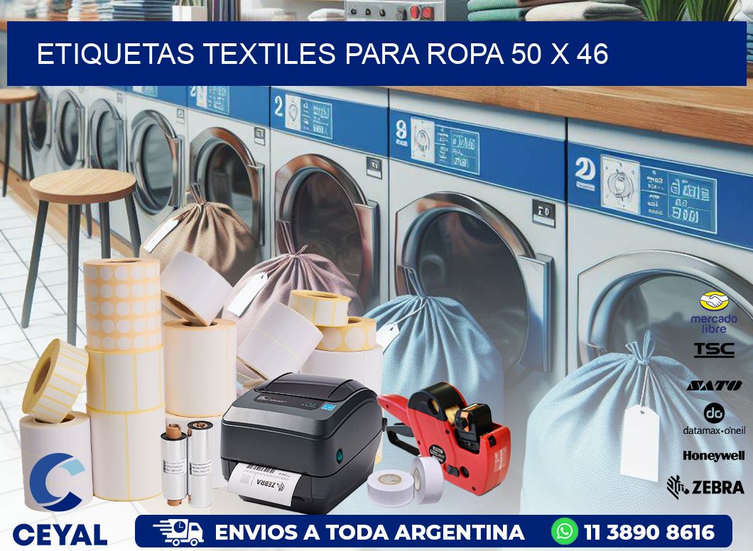 ETIQUETAS TEXTILES PARA ROPA 50 x 46