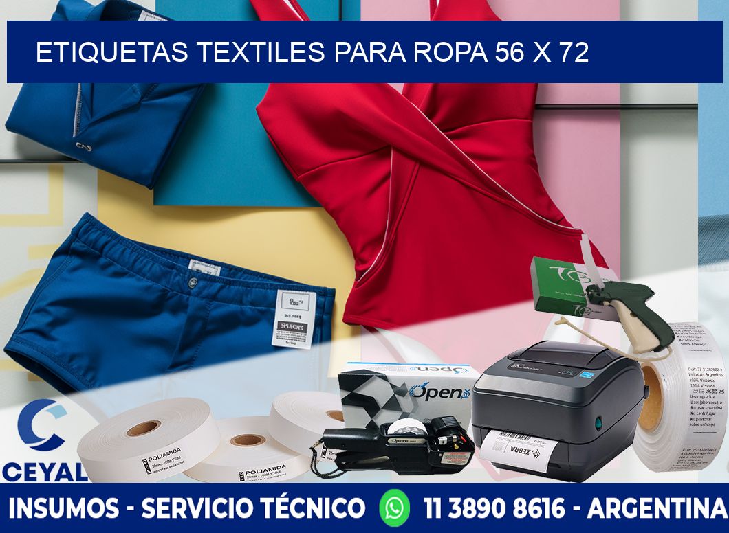 ETIQUETAS TEXTILES PARA ROPA 56 x 72