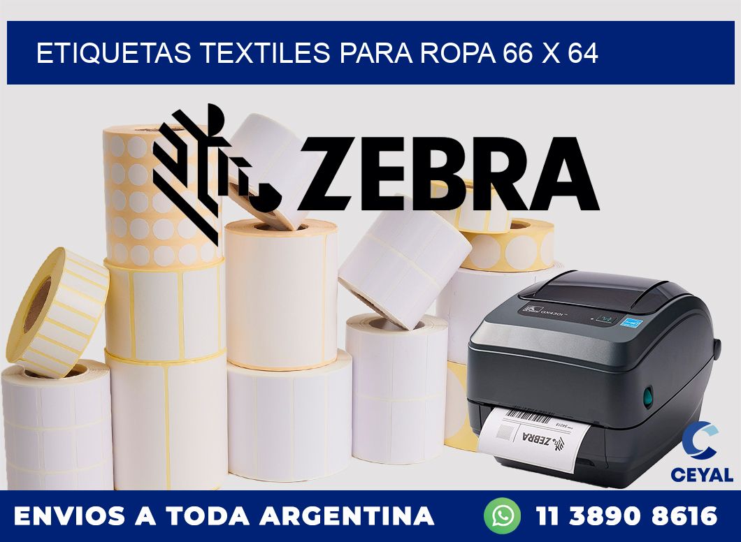 ETIQUETAS TEXTILES PARA ROPA 66 x 64