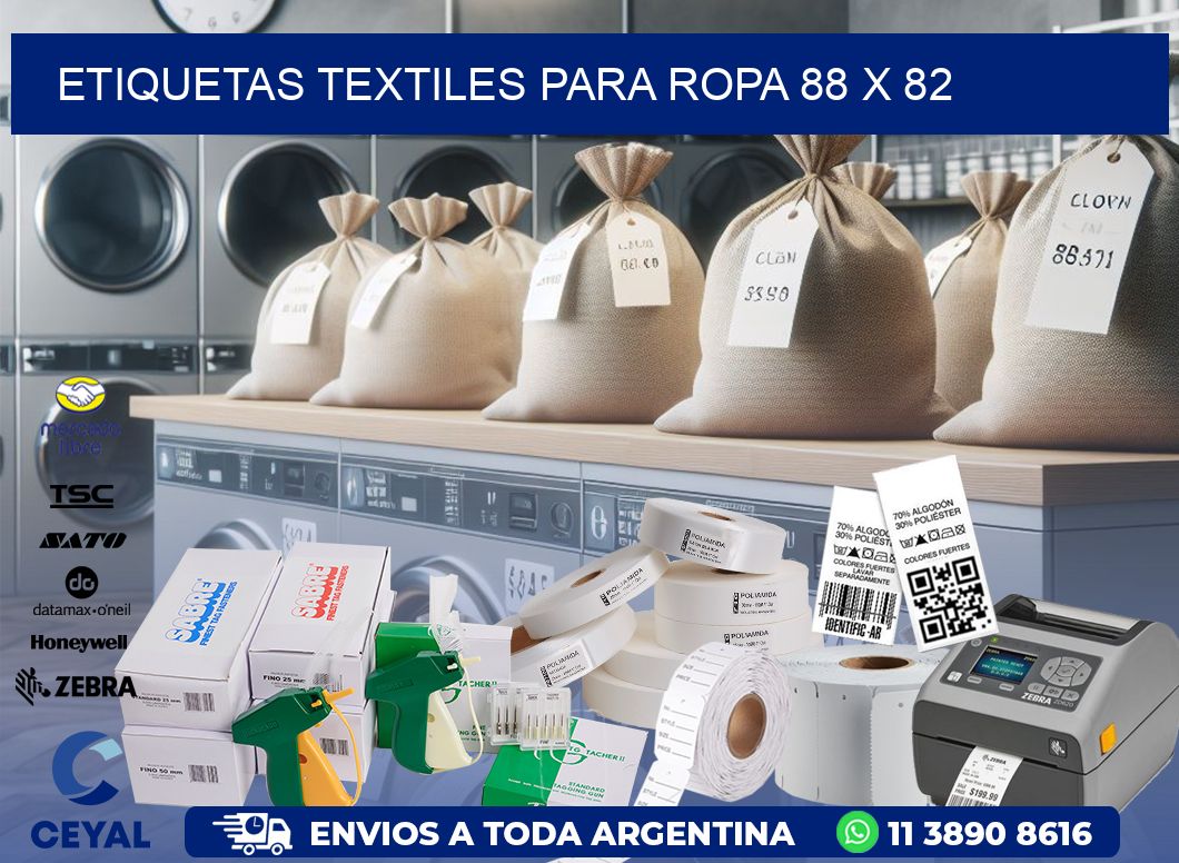 ETIQUETAS TEXTILES PARA ROPA 88 x 82