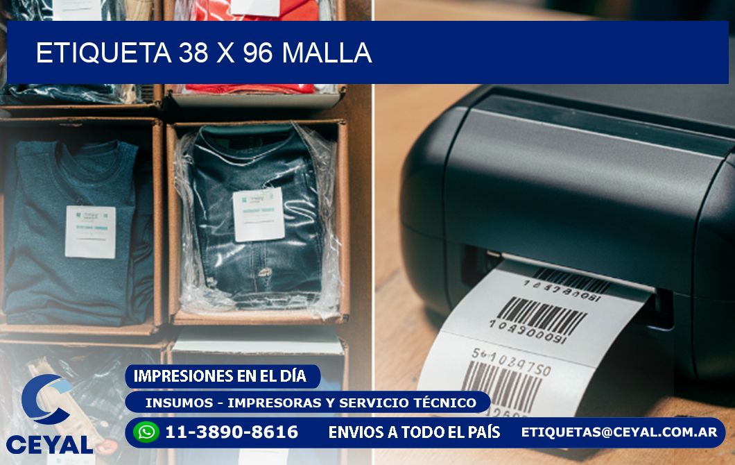 Etiqueta 38 x 96 malla