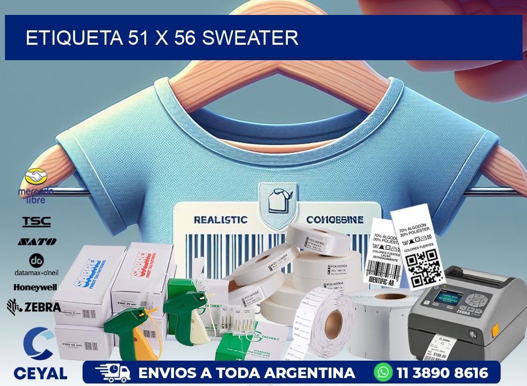 Etiqueta 51 x 56 sweater