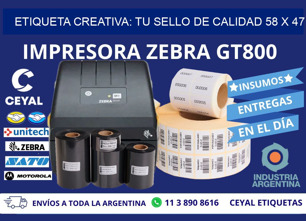 Etiqueta Creativa: Tu Sello de Calidad 58 x 47