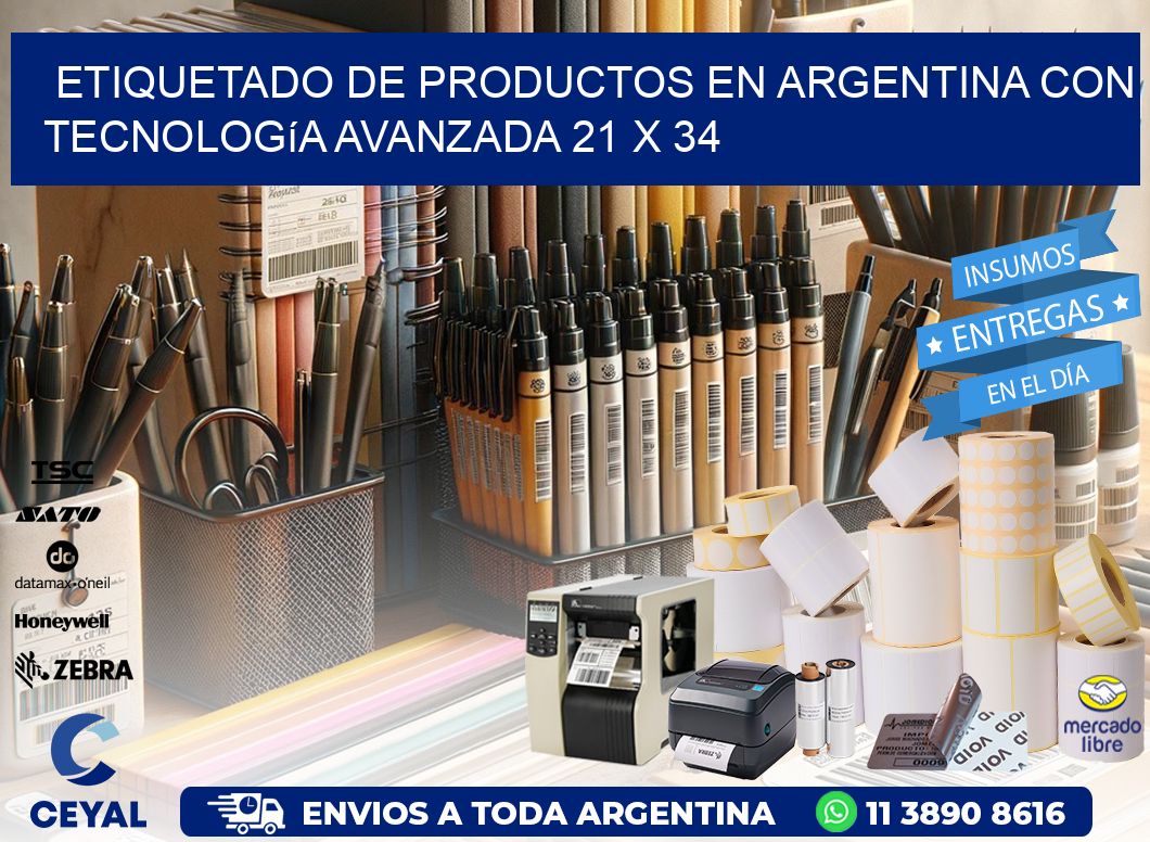 Etiquetado de Productos en Argentina con Tecnología Avanzada 21 x 34