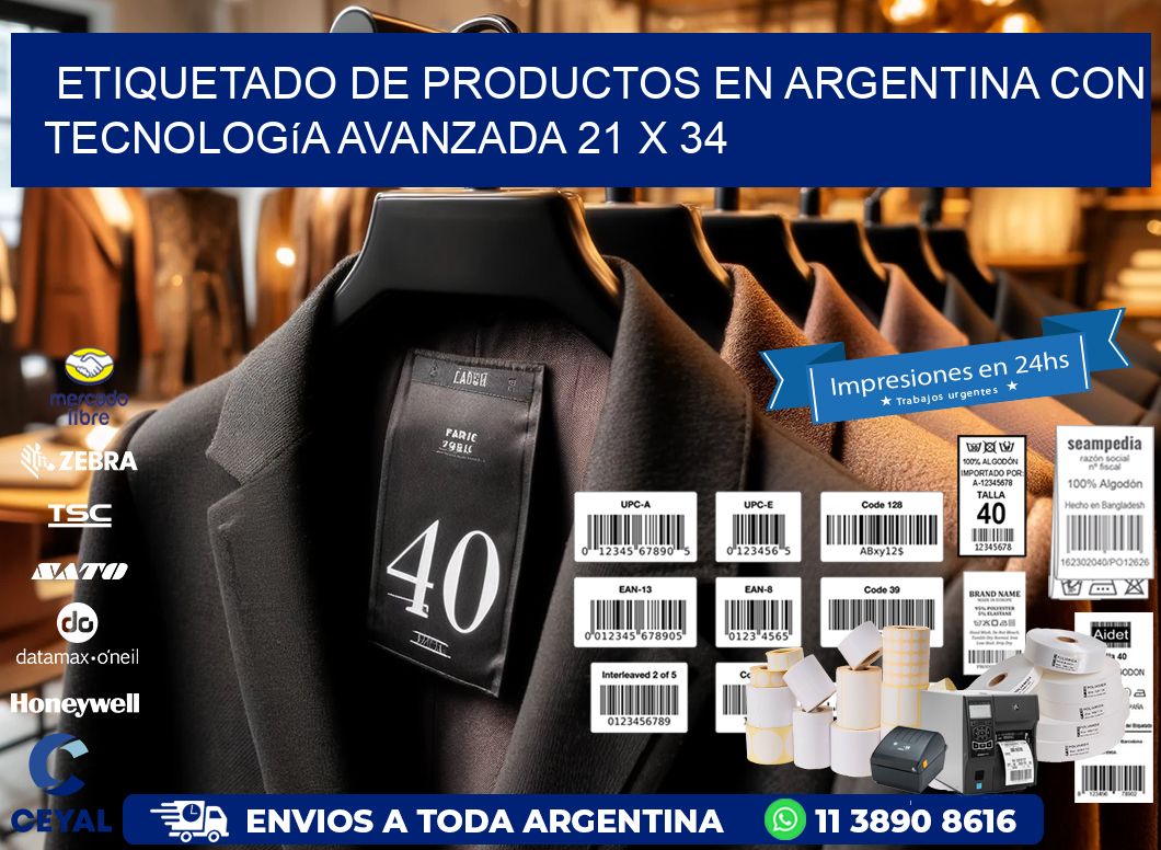 Etiquetado de Productos en Argentina con Tecnología Avanzada 21 x 34