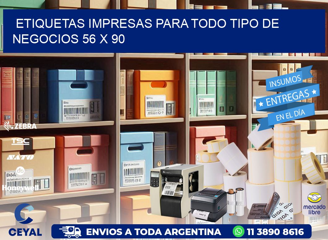 Etiquetas Impresas para Todo Tipo de Negocios 56 x 90