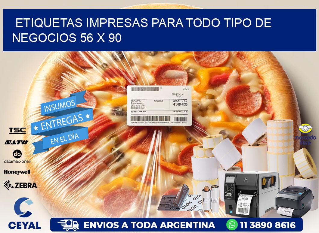 Etiquetas Impresas para Todo Tipo de Negocios 56 x 90