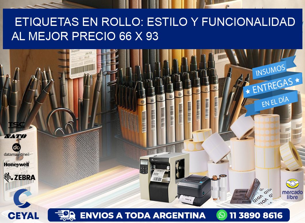 Etiquetas en Rollo: Estilo y Funcionalidad al Mejor Precio 66 x 93