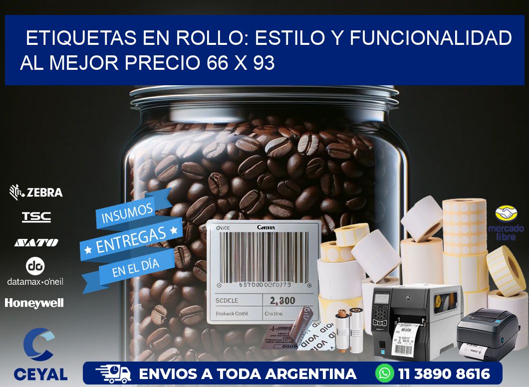 Etiquetas en Rollo: Estilo y Funcionalidad al Mejor Precio 66 x 93