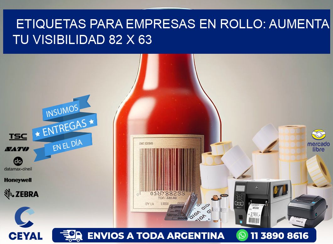 Etiquetas para Empresas en Rollo: Aumenta tu Visibilidad 82 x 63