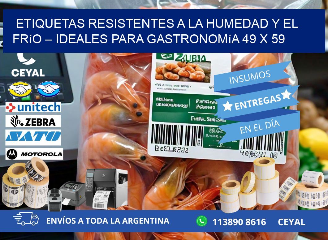 Etiquetas resistentes a la humedad y el frío – Ideales para gastronomía 49 x 59