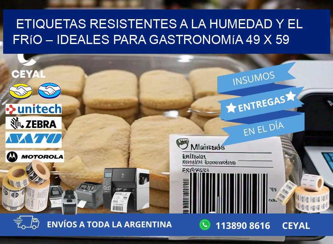 Etiquetas resistentes a la humedad y el frío – Ideales para gastronomía 49 x 59