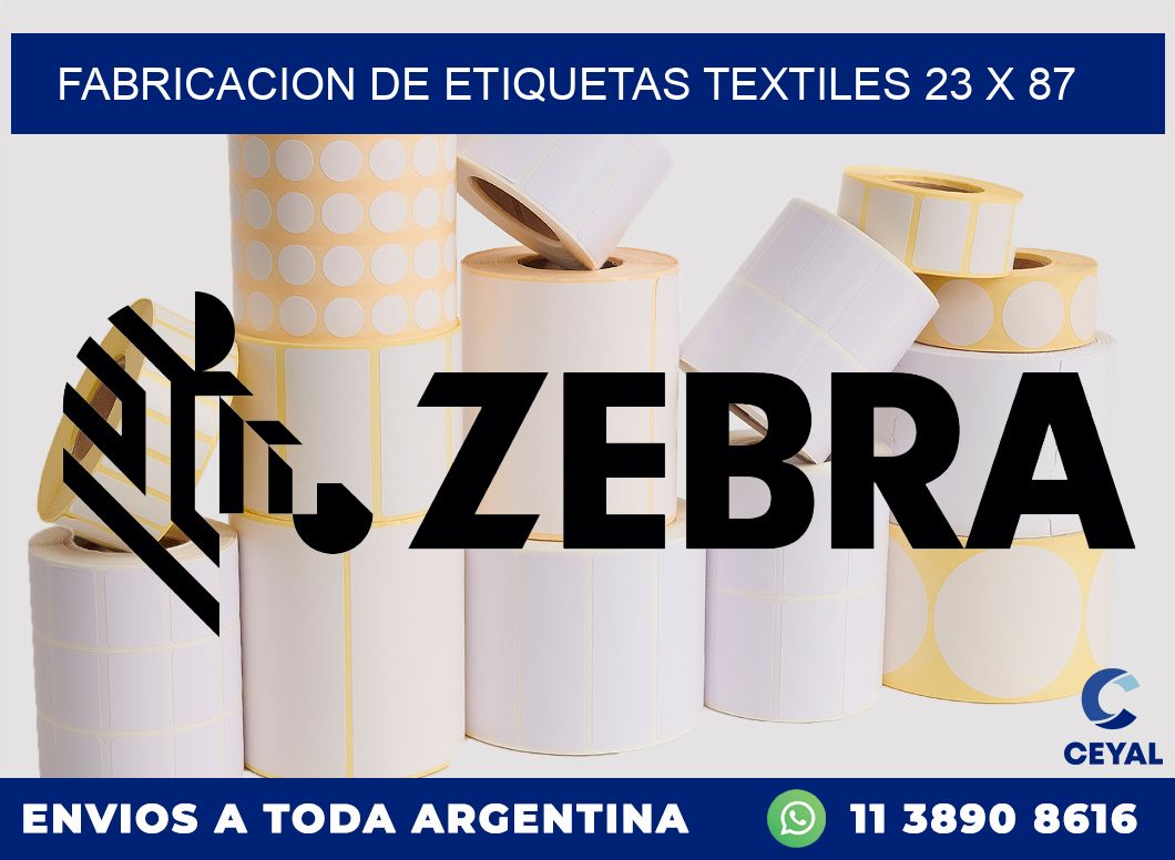 FABRICACION DE ETIQUETAS TEXTILES 23 x 87