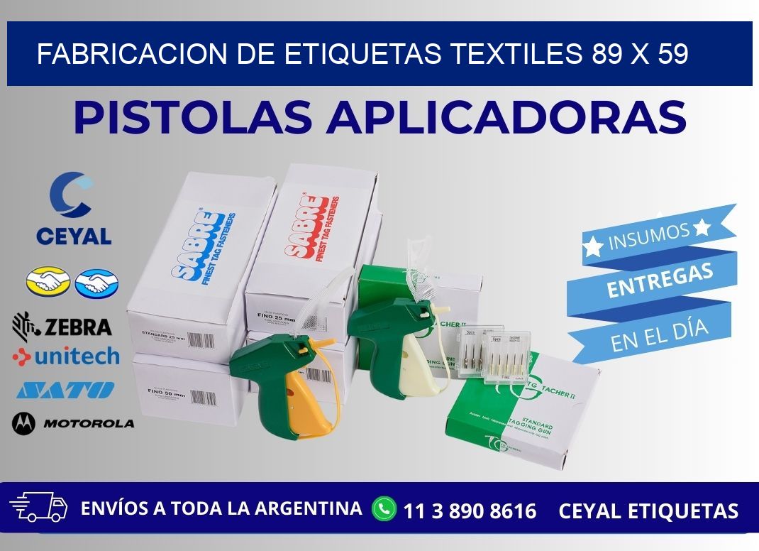 FABRICACION DE ETIQUETAS TEXTILES 89 x 59