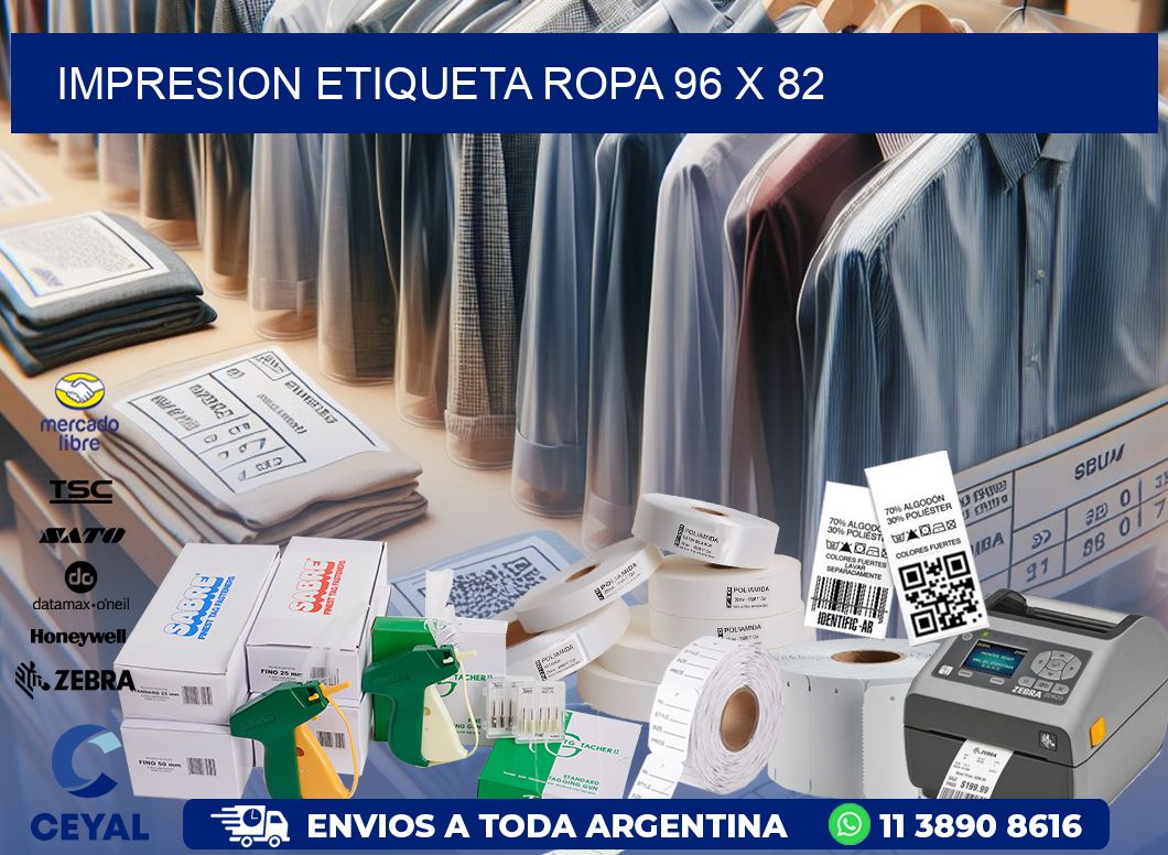 IMPRESION ETIQUETA ROPA 96 x 82