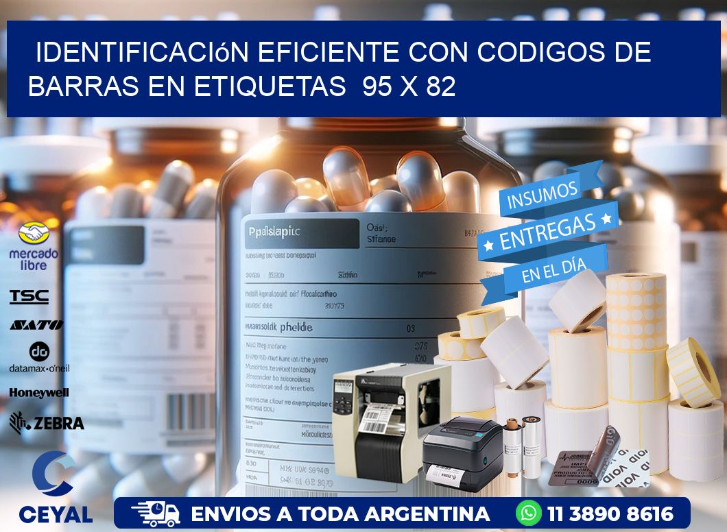 Identificación Eficiente con Codigos de Barras en Etiquetas  95 x 82