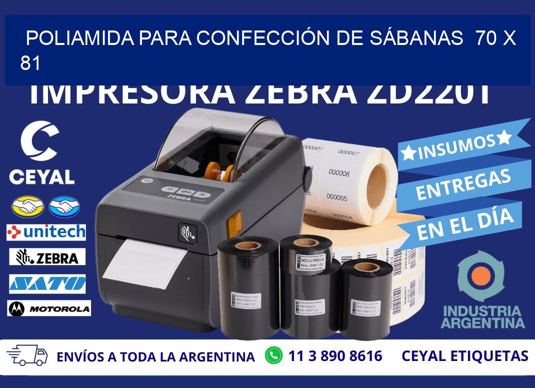 POLIAMIDA PARA CONFECCIÓN DE SÁBANAS  70 x 81