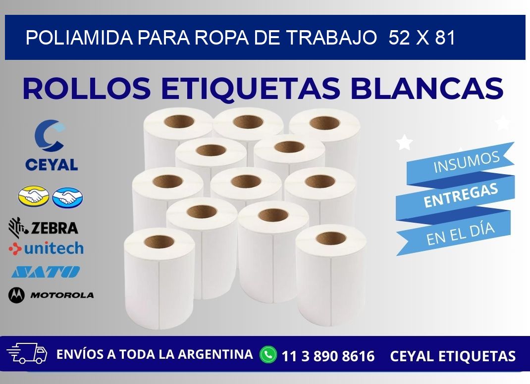 POLIAMIDA PARA ROPA DE TRABAJO  52 x 81
