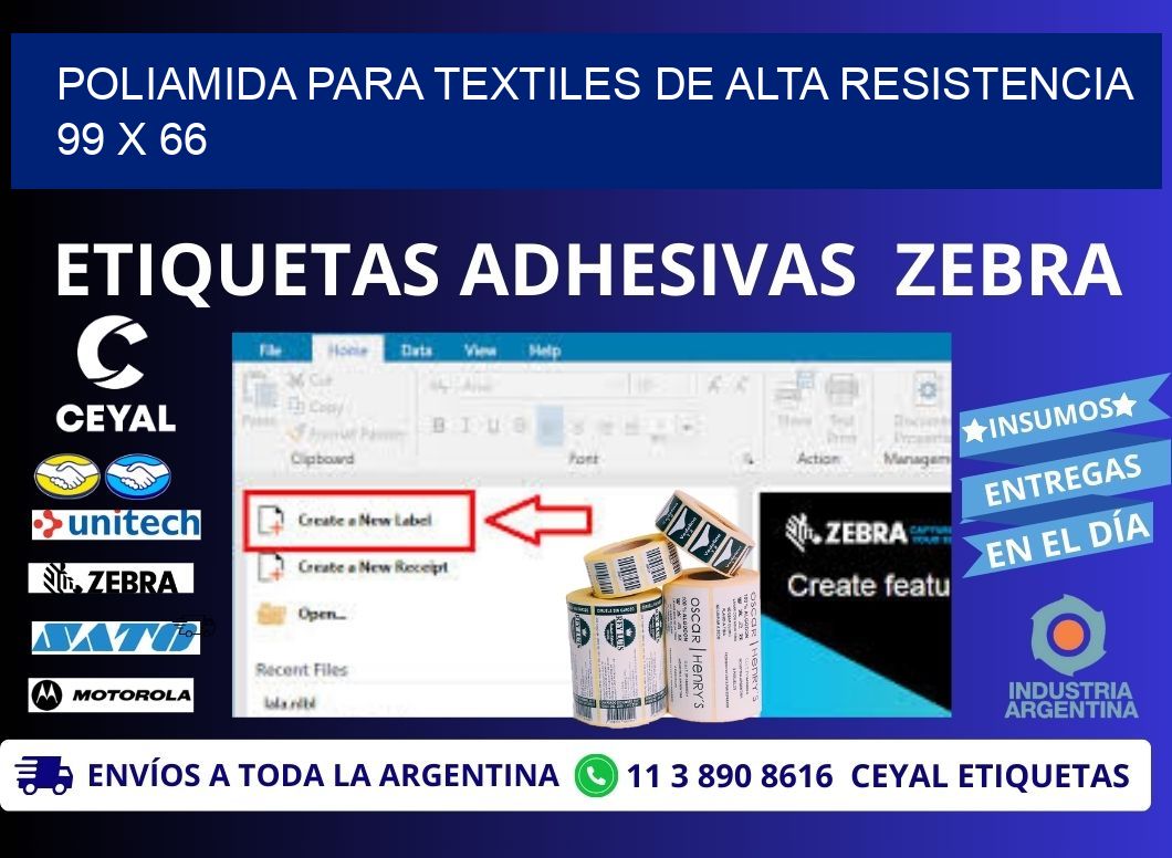 POLIAMIDA PARA TEXTILES DE ALTA RESISTENCIA  99 x 66