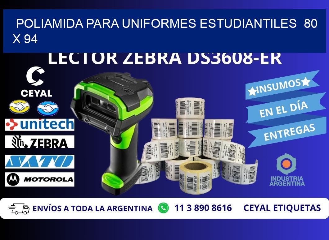 POLIAMIDA PARA UNIFORMES ESTUDIANTILES  80 x 94