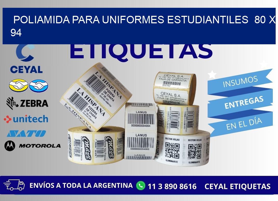 POLIAMIDA PARA UNIFORMES ESTUDIANTILES  80 x 94