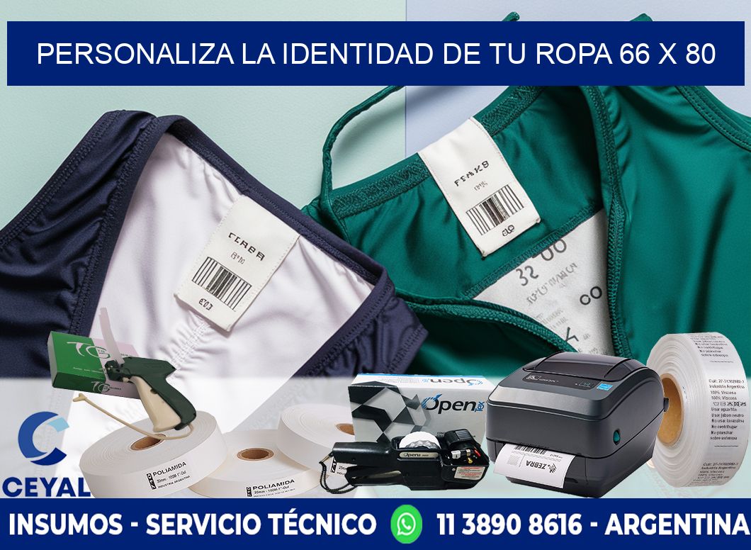 Personaliza la Identidad de Tu Ropa 66 x 80