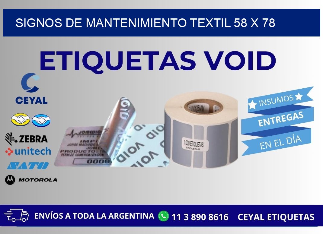 Signos de Mantenimiento Textil 58 x 78