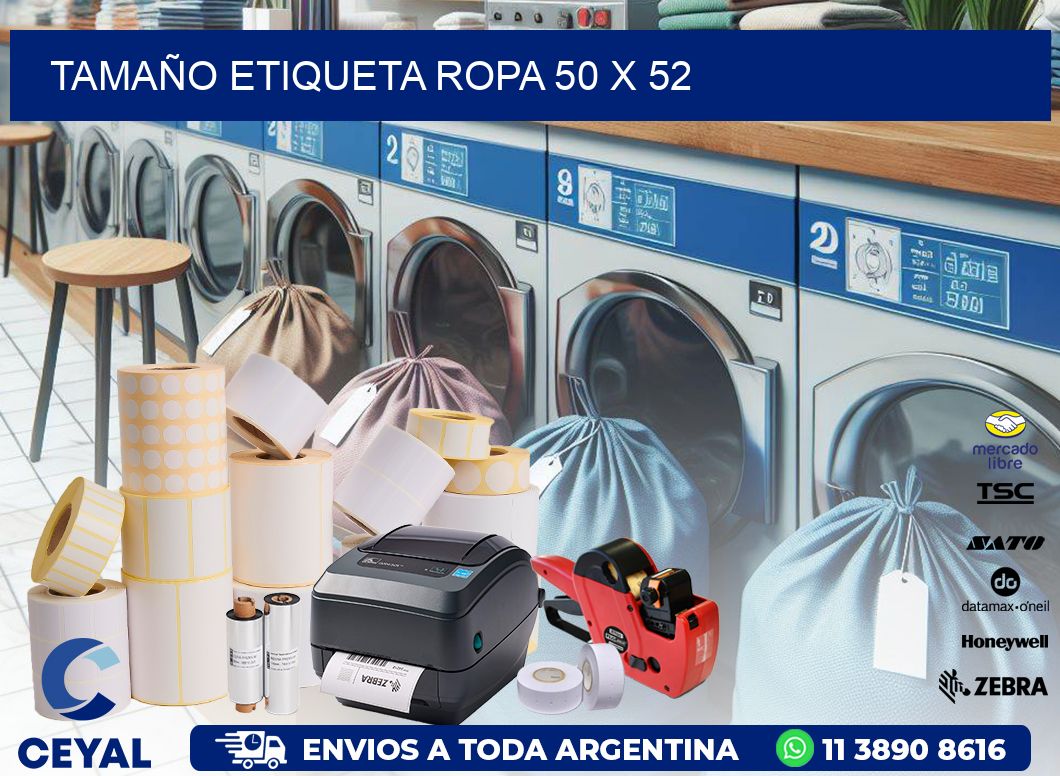 TAMAÑO ETIQUETA ROPA 50 x 52