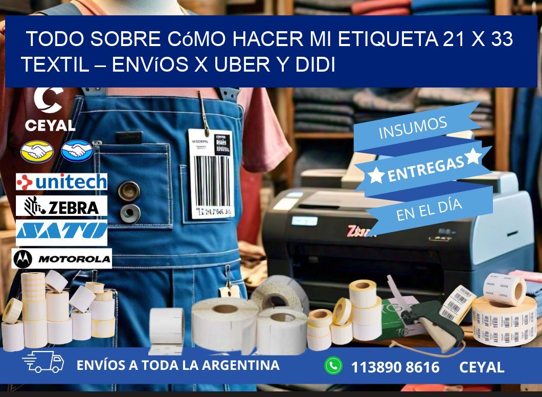 Todo sobre cómo hacer mi Etiqueta 21 x 33 textil – Envíos x Uber y DiDi