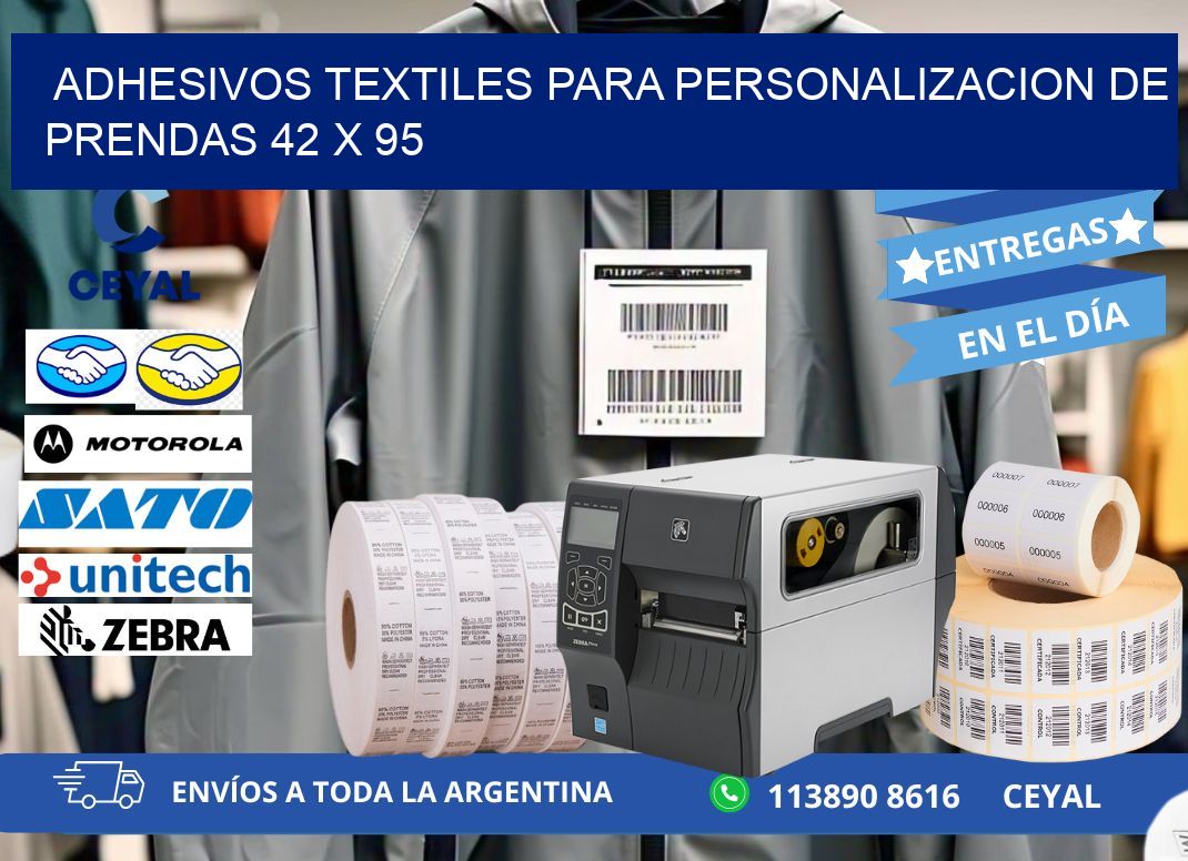 ADHESIVOS TEXTILES PARA PERSONALIZACION DE PRENDAS 42 x 95