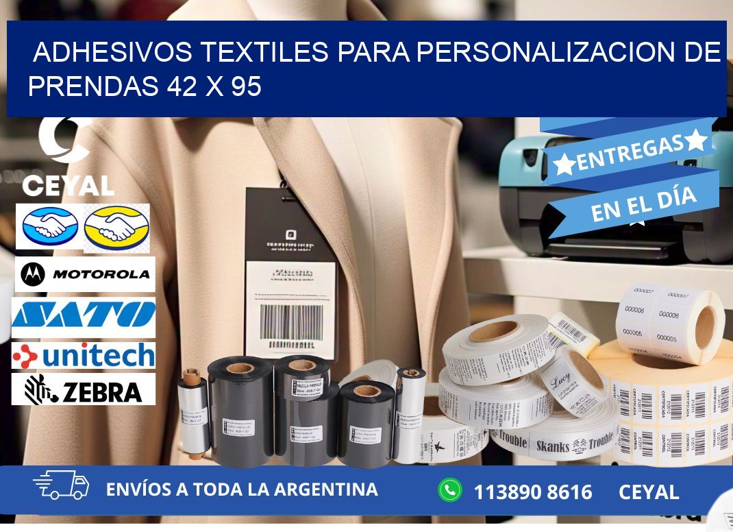 ADHESIVOS TEXTILES PARA PERSONALIZACION DE PRENDAS 42 x 95