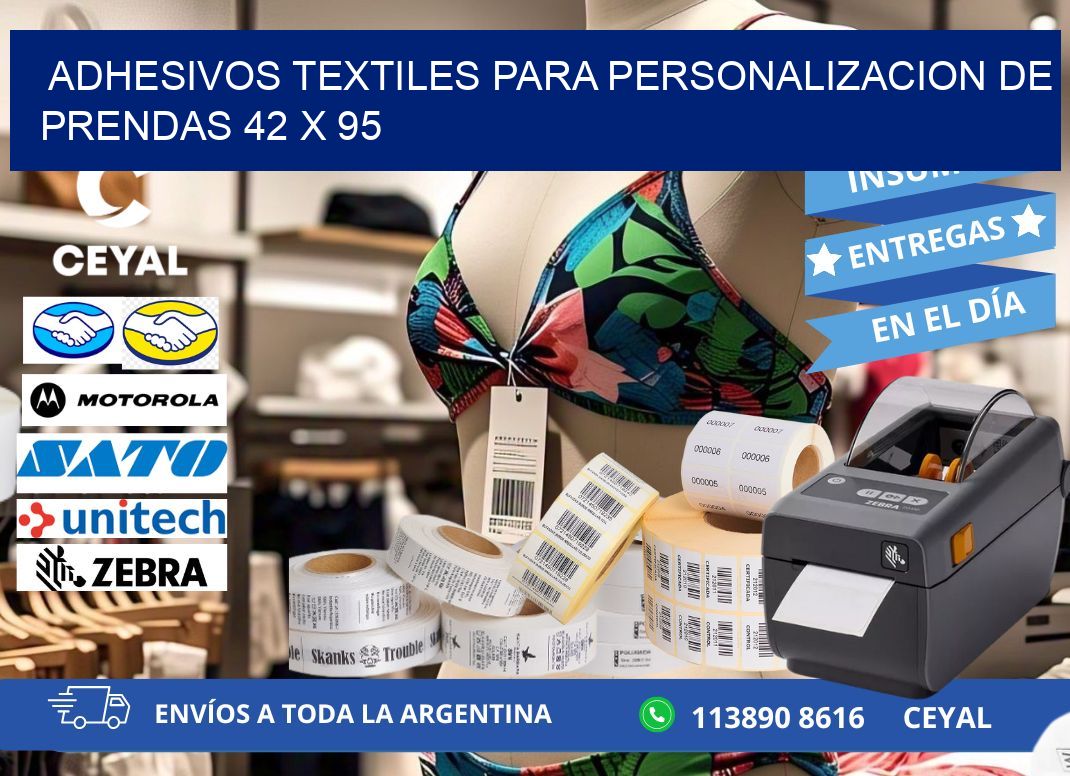 ADHESIVOS TEXTILES PARA PERSONALIZACION DE PRENDAS 42 x 95