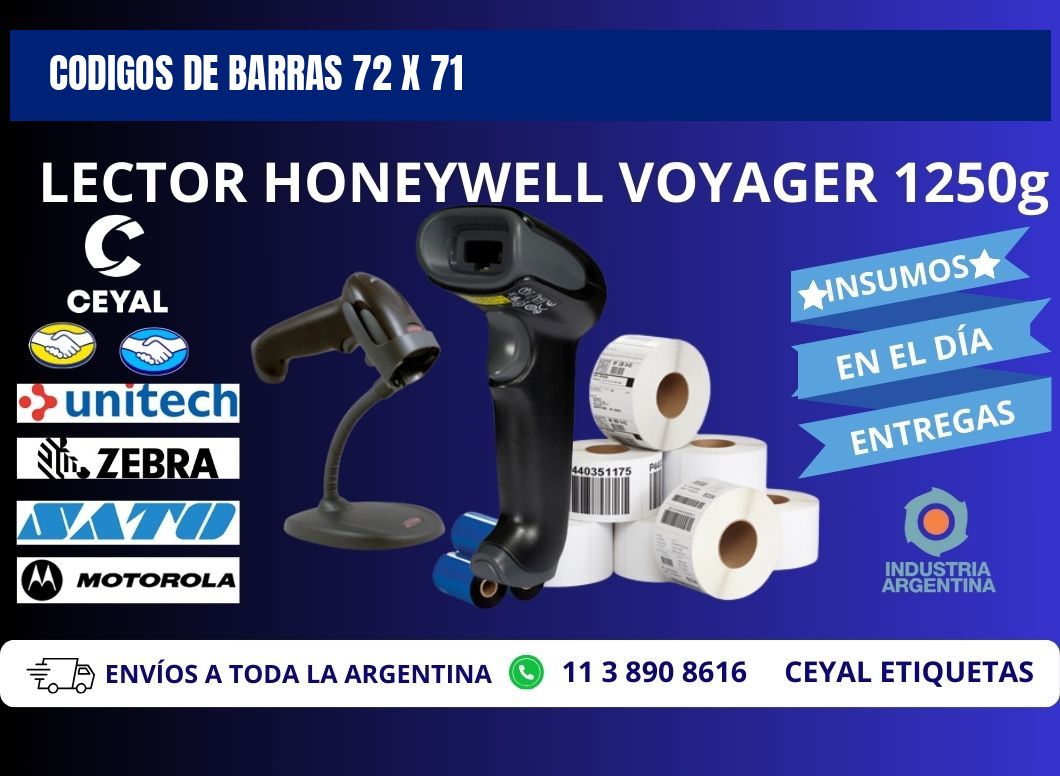 CODIGOS DE BARRAS 72 x 71