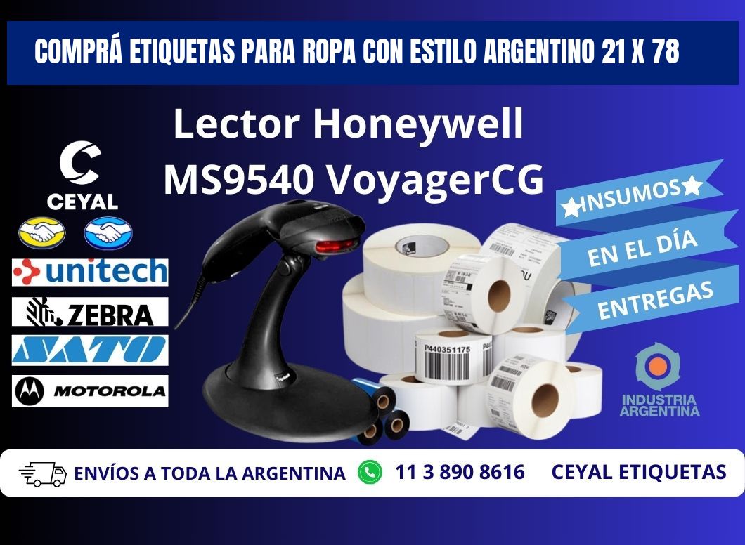 COMPRÁ ETIQUETAS PARA ROPA CON ESTILO ARGENTINO 21 x 78