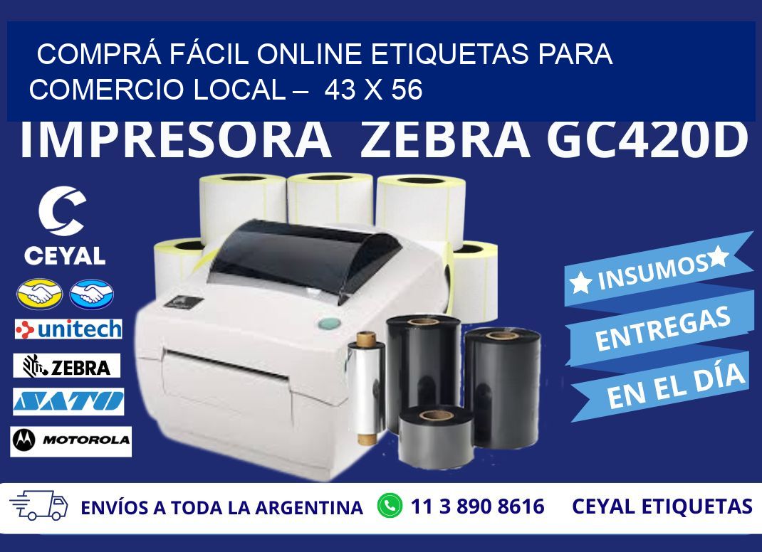 COMPRÁ FÁCIL ONLINE ETIQUETAS PARA COMERCIO LOCAL –  43 x 56