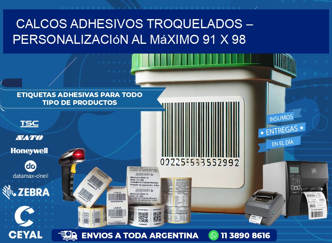 Calcos Adhesivos Troquelados – Personalización al Máximo 91 x 98