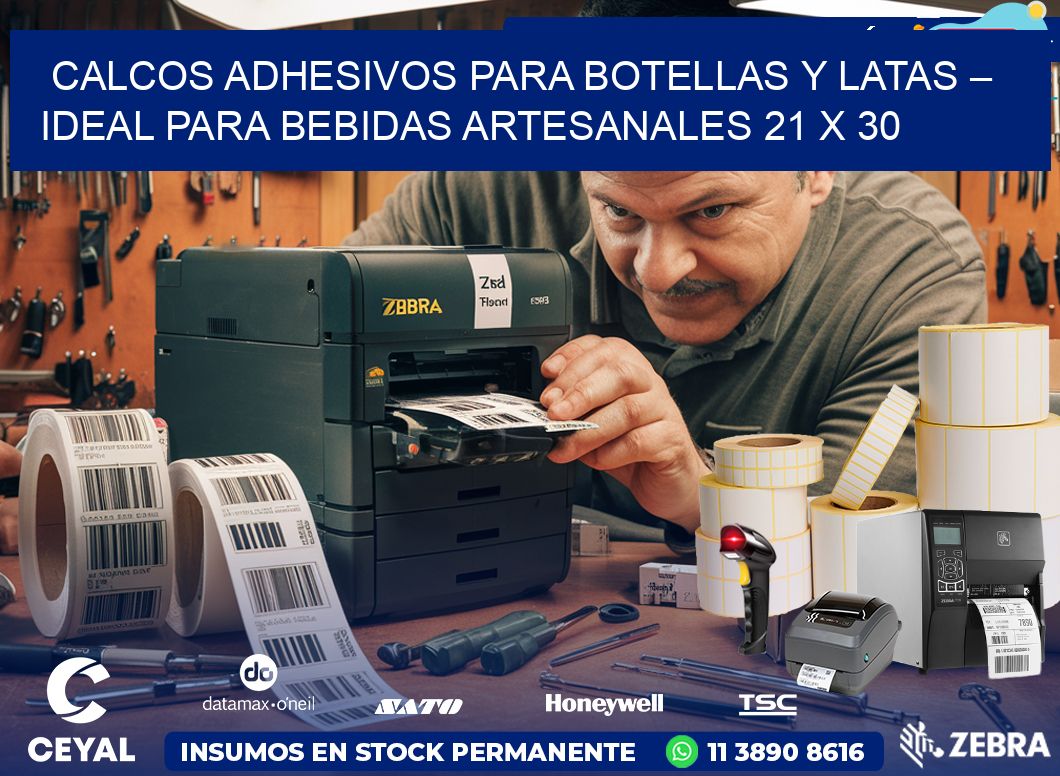 Calcos Adhesivos para Botellas y Latas – Ideal para Bebidas Artesanales 21 x 30