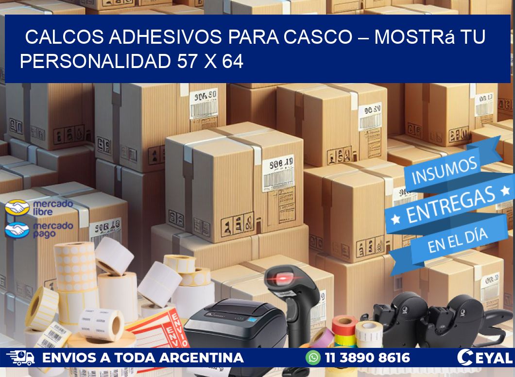 Calcos Adhesivos para Casco – Mostrá Tu Personalidad 57 x 64