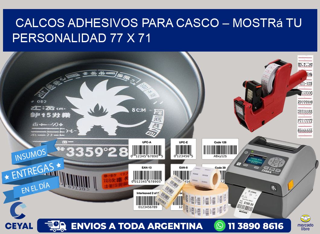 Calcos Adhesivos para Casco – Mostrá Tu Personalidad 77 x 71