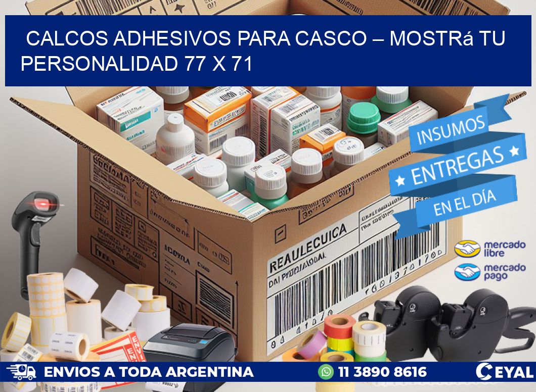 Calcos Adhesivos para Casco – Mostrá Tu Personalidad 77 x 71