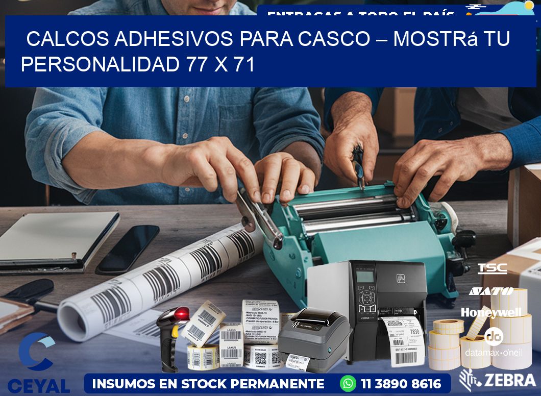 Calcos Adhesivos para Casco – Mostrá Tu Personalidad 77 x 71