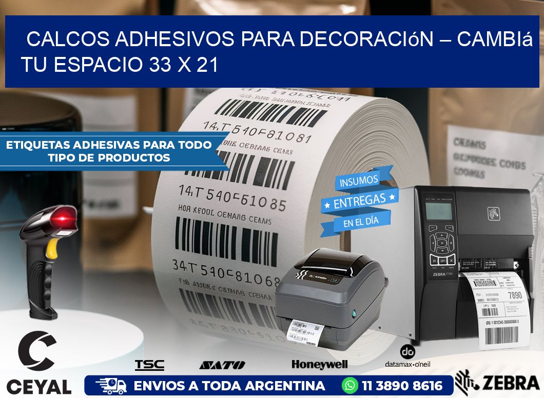 Calcos Adhesivos para Decoración – Cambiá Tu Espacio 33 x 21