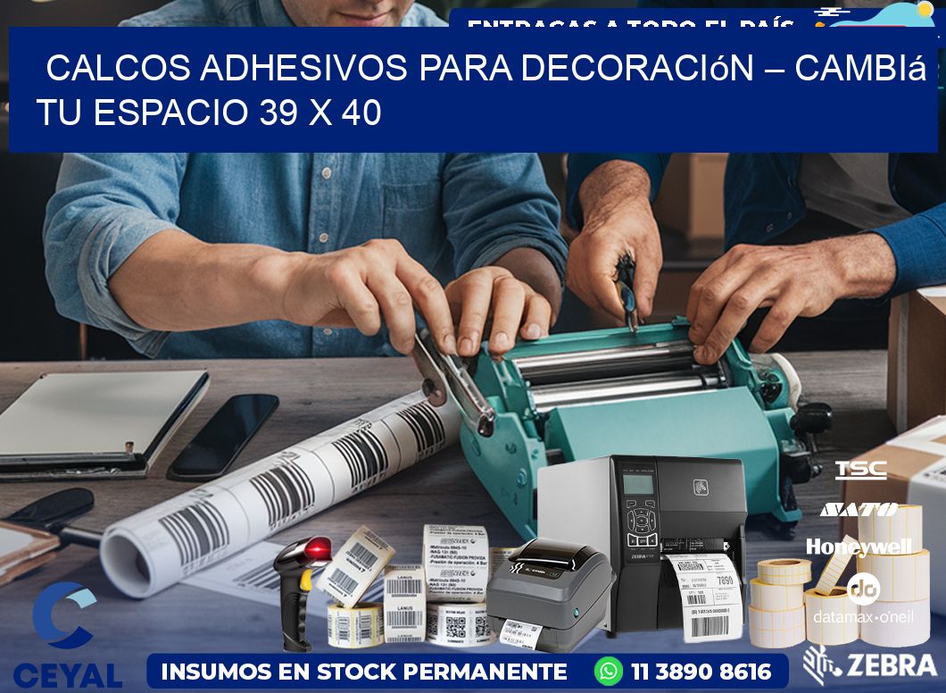 Calcos Adhesivos para Decoración – Cambiá Tu Espacio 39 x 40