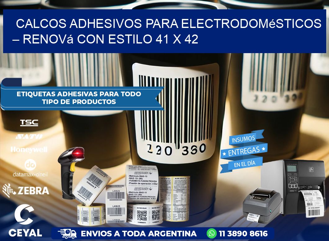 Calcos Adhesivos para Electrodomésticos – Renová con Estilo 41 x 42
