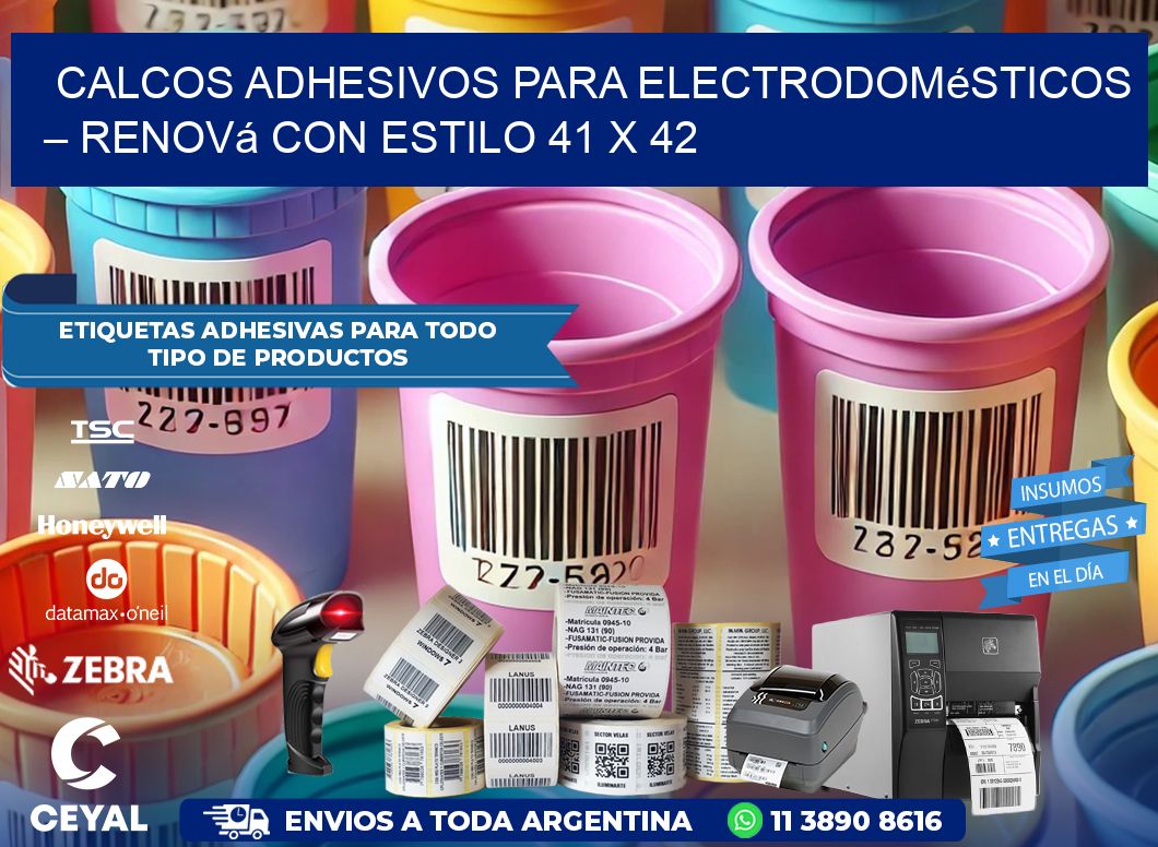Calcos Adhesivos para Electrodomésticos – Renová con Estilo 41 x 42
