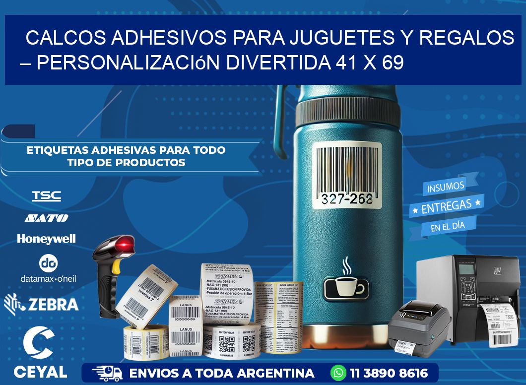 Calcos Adhesivos para Juguetes y Regalos – Personalización Divertida 41 x 69