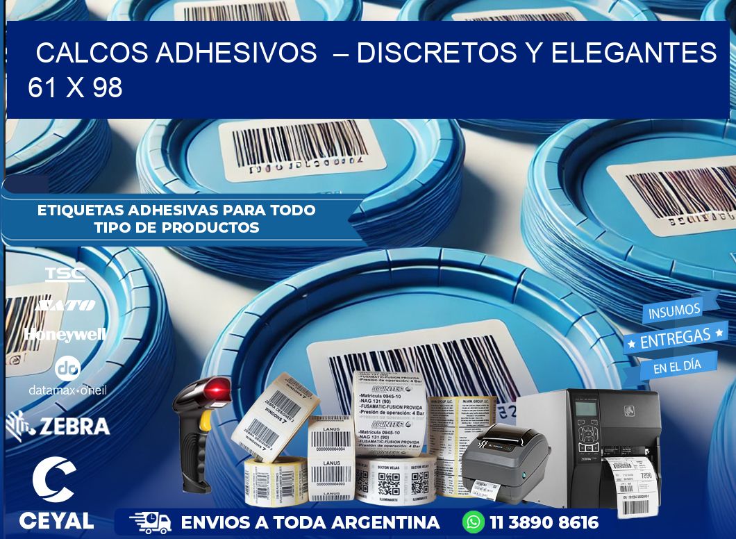Calcos Adhesivos  – Discretos y Elegantes 61 x 98