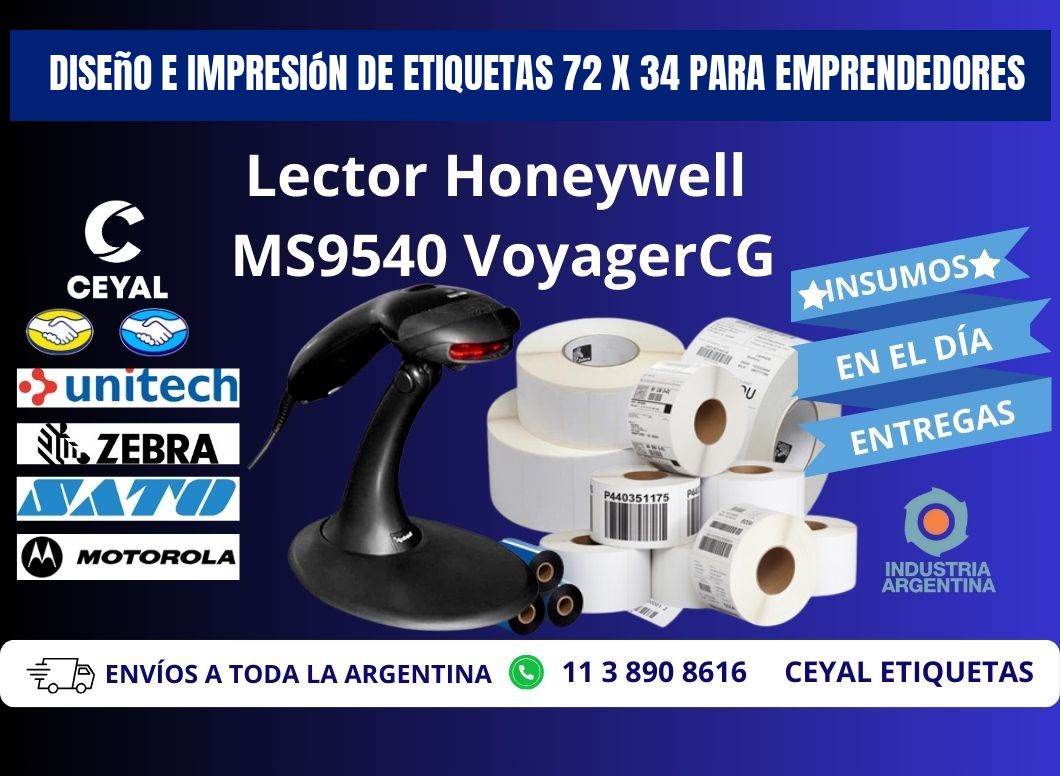 Diseño e Impresión de Etiquetas 72 x 34 para Emprendedores
